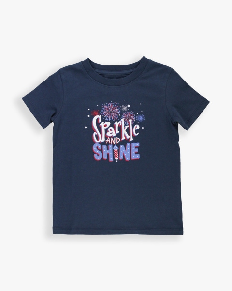 Navy Americana Girls' Graphic Tee