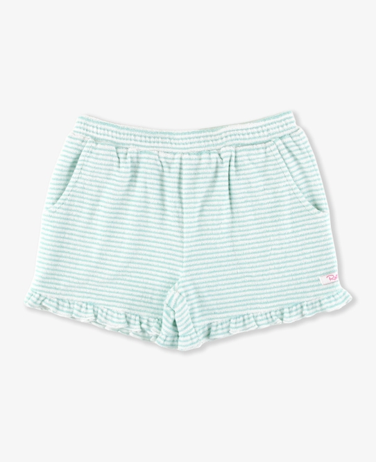 Girls Terry Knit Ruffle Hem Shorts | RuffleButts & RuggedButts
