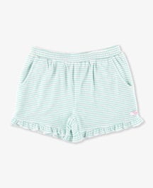 Girls Terry Knit Ruffle Hem Shorts