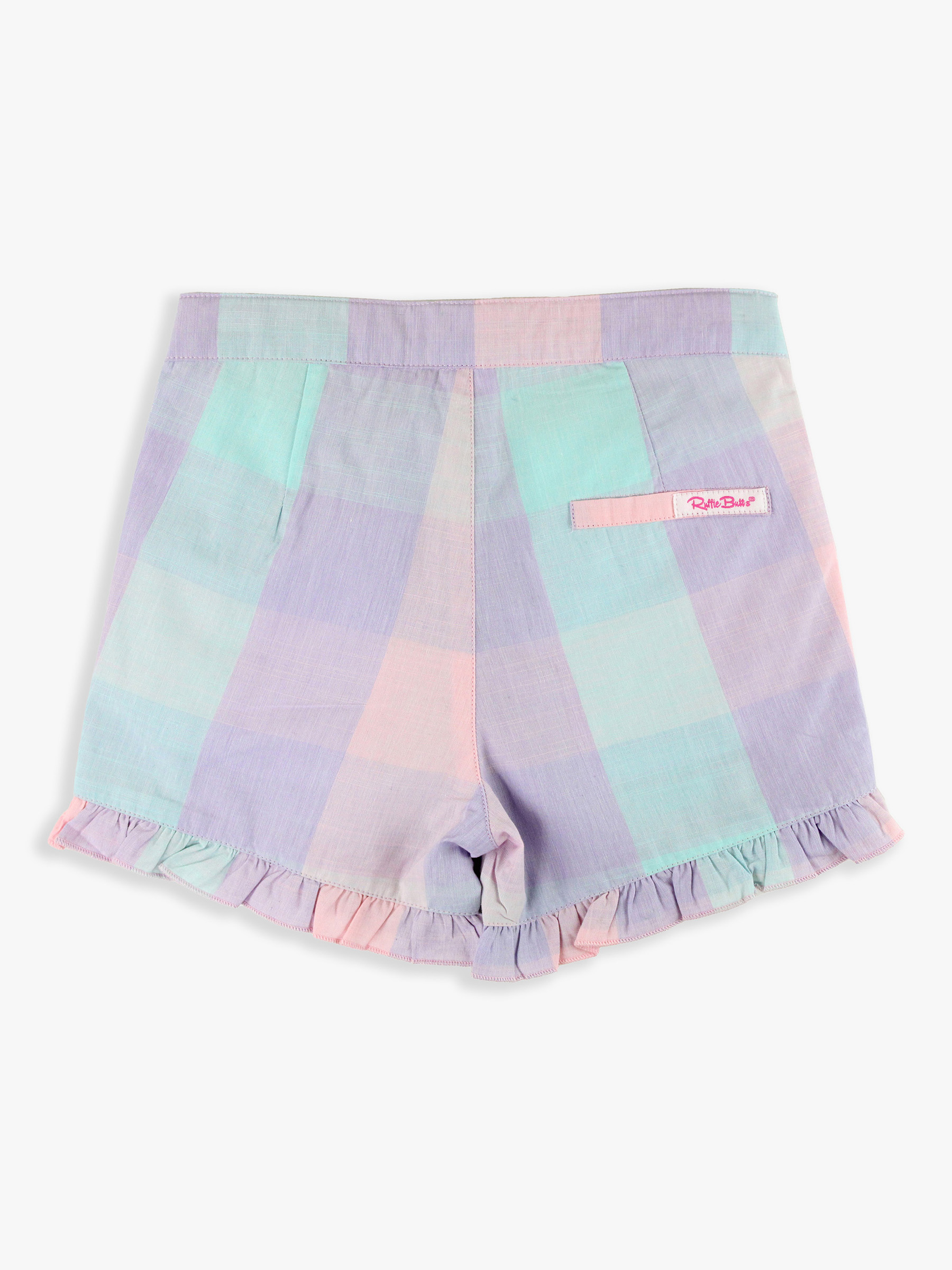 Kids Ruffle Trim Woven Shorts | RuffleButts & RuggedButts