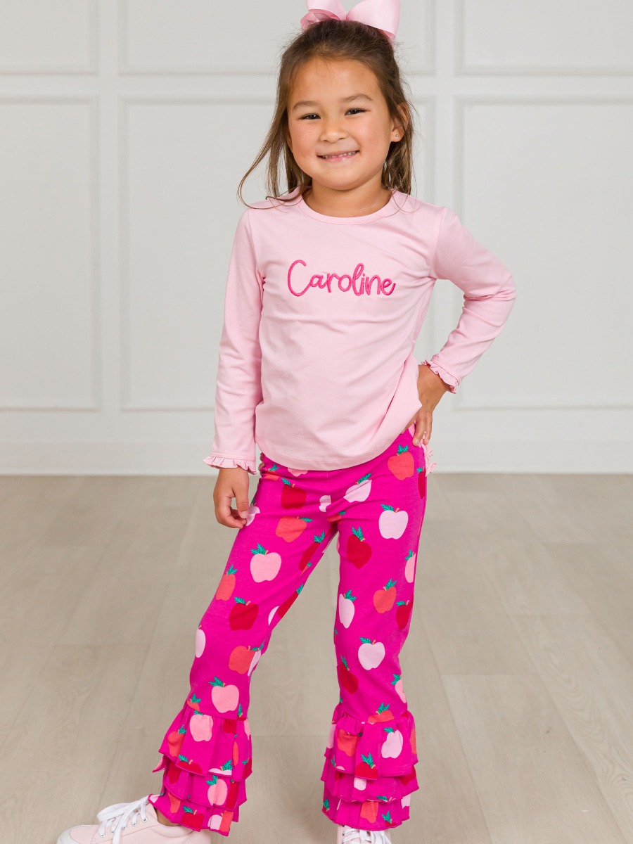 Apple of My Eye Ruffle Flare Pants