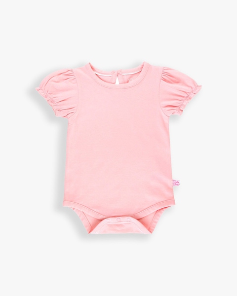 Pink Puff Sleeve Bodysuit