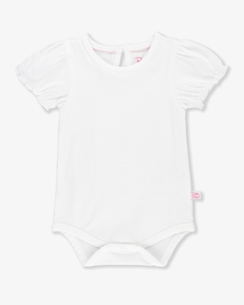 White Puff Sleeve Bodysuit