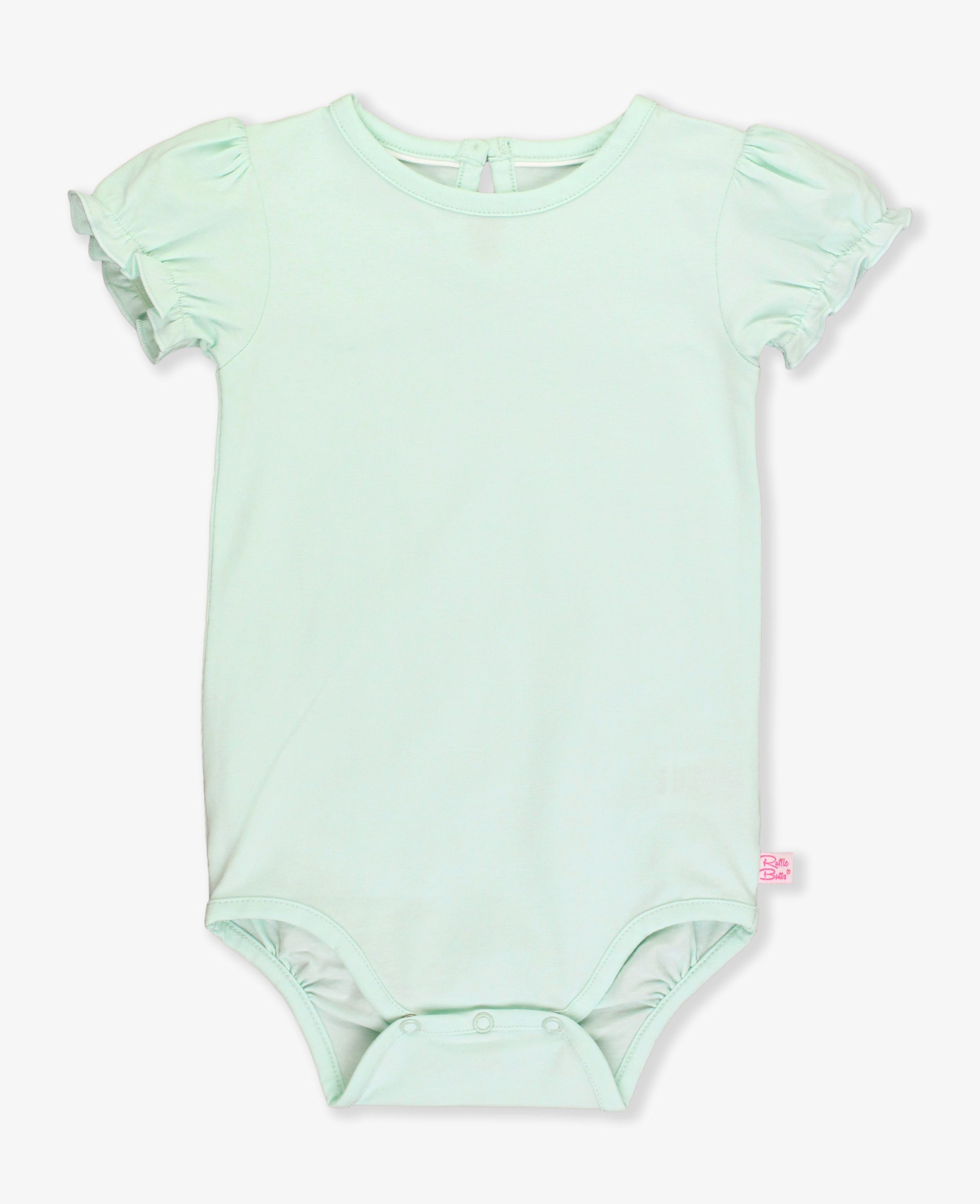 Mint Knit Puff Short Sleeve Bodysuit