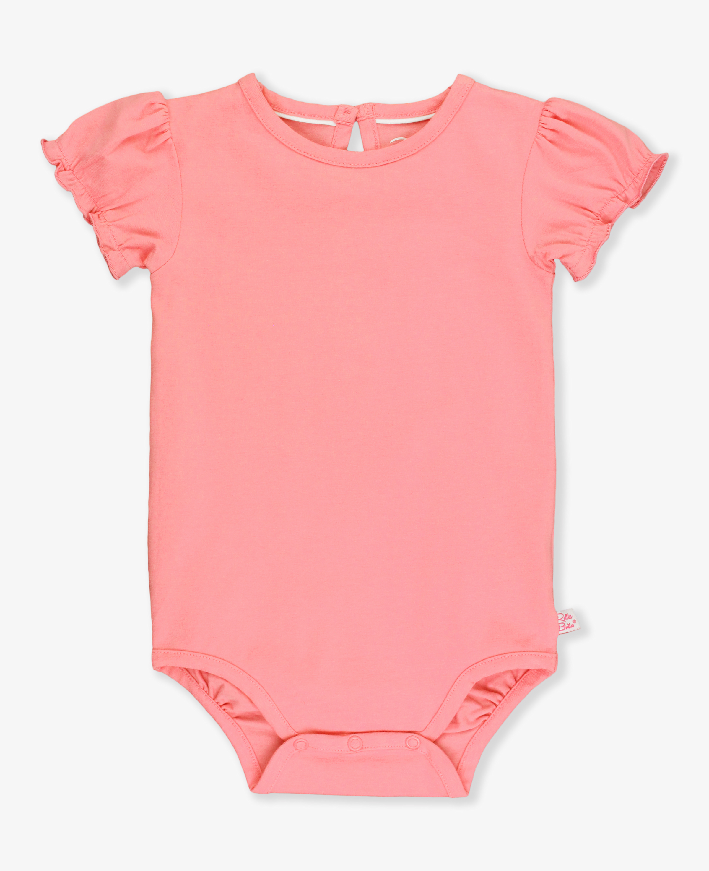 Bubblegum Pink Knit Puff Short Sleeve Bodysuit