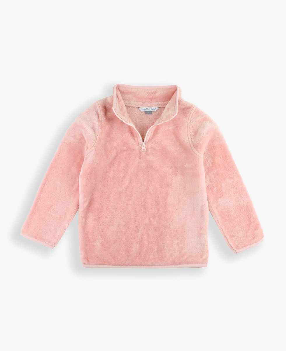 French Rose Girls Fleece Pullover