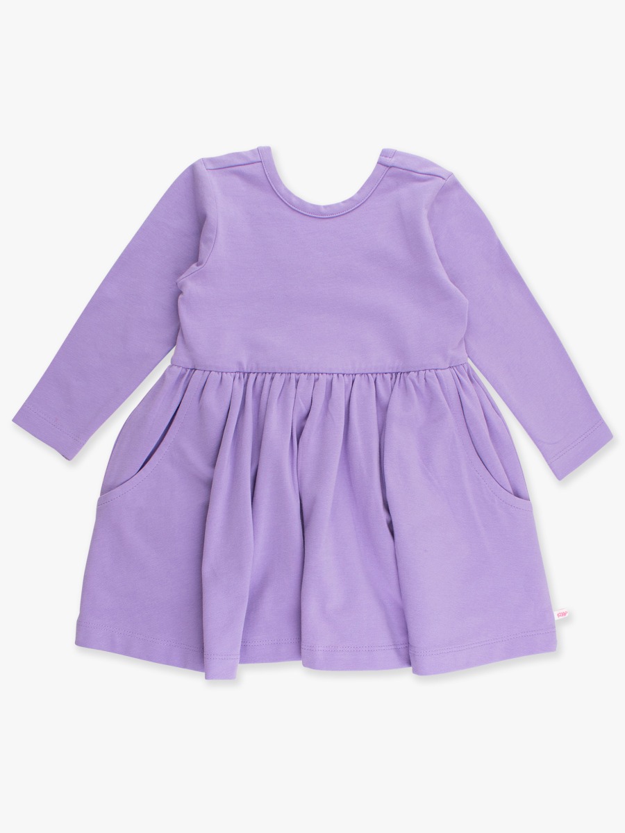 Wisteria Purple Knit Long Sleeve Twirl Dress