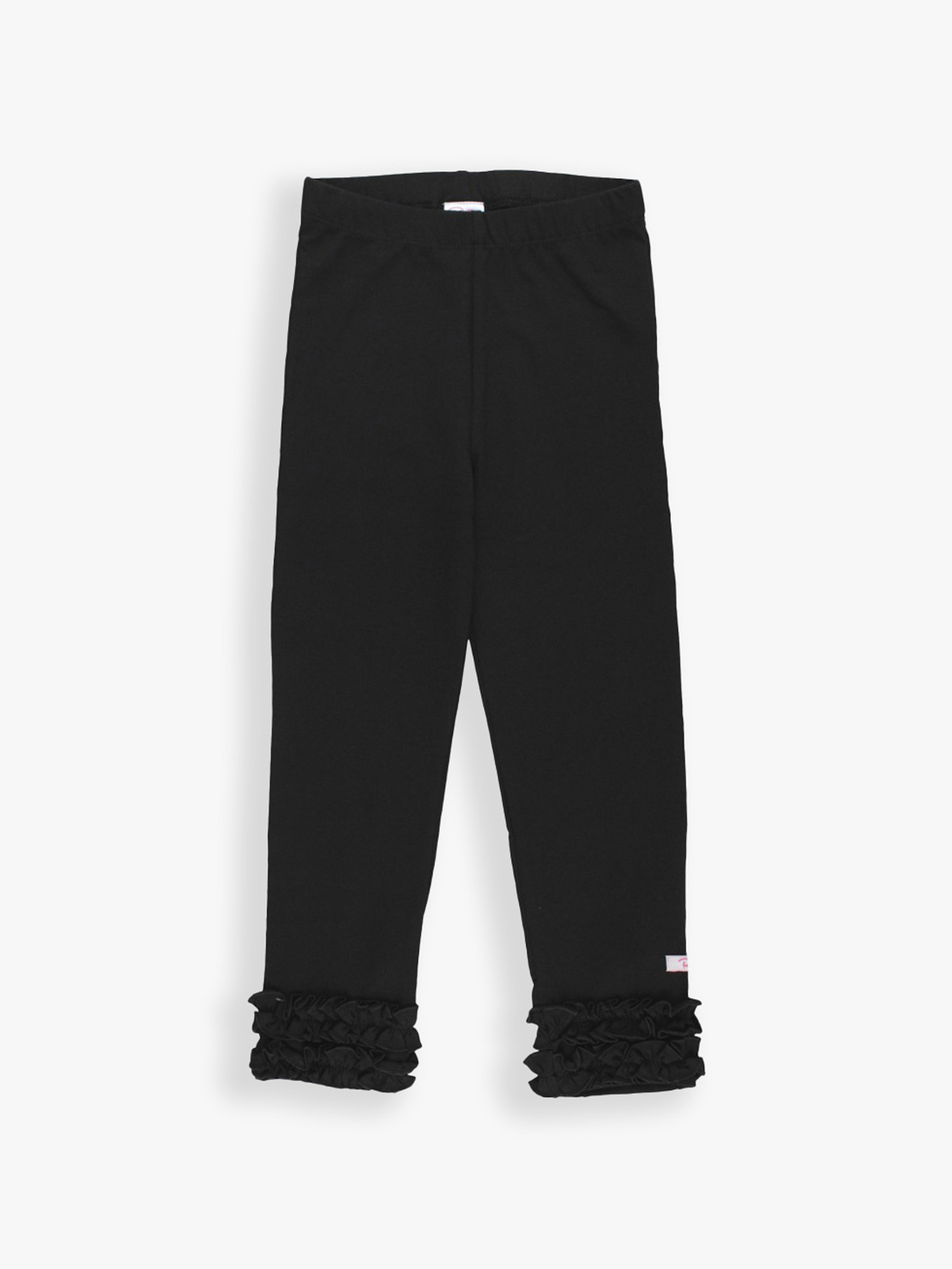Kids Black Ruffle Leggings