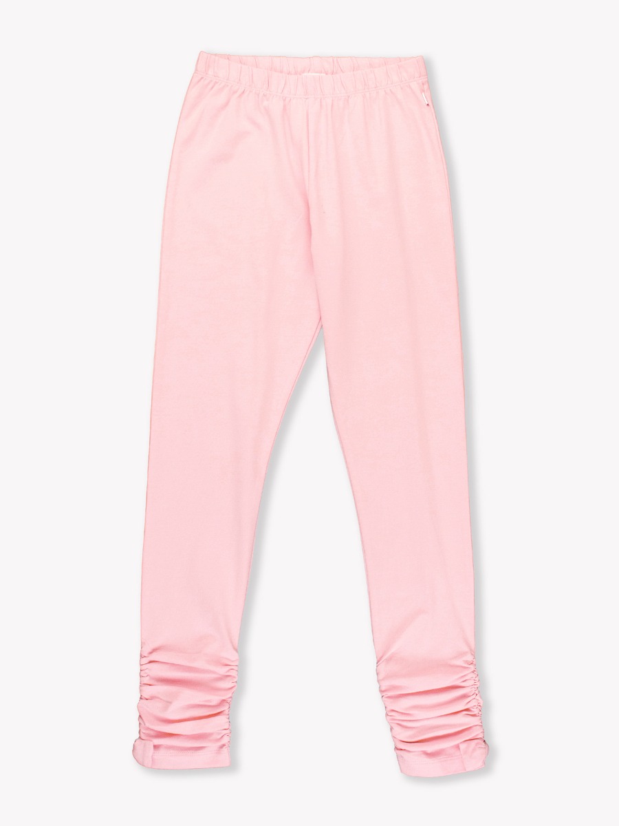 Pink Kids Ruched Bow Leggings - 8