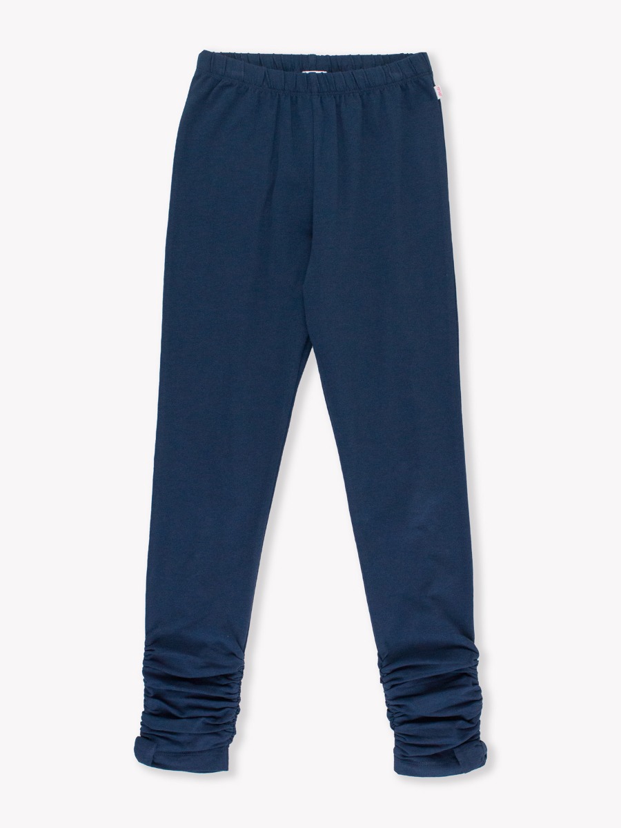 Dark Navy Kids Ruched Bow Leggings