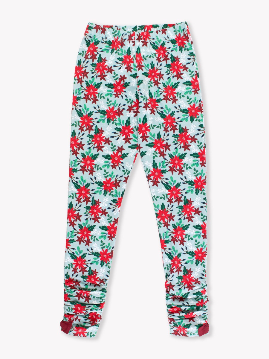 Season's Greetings Kids Ruched Bow Leggings