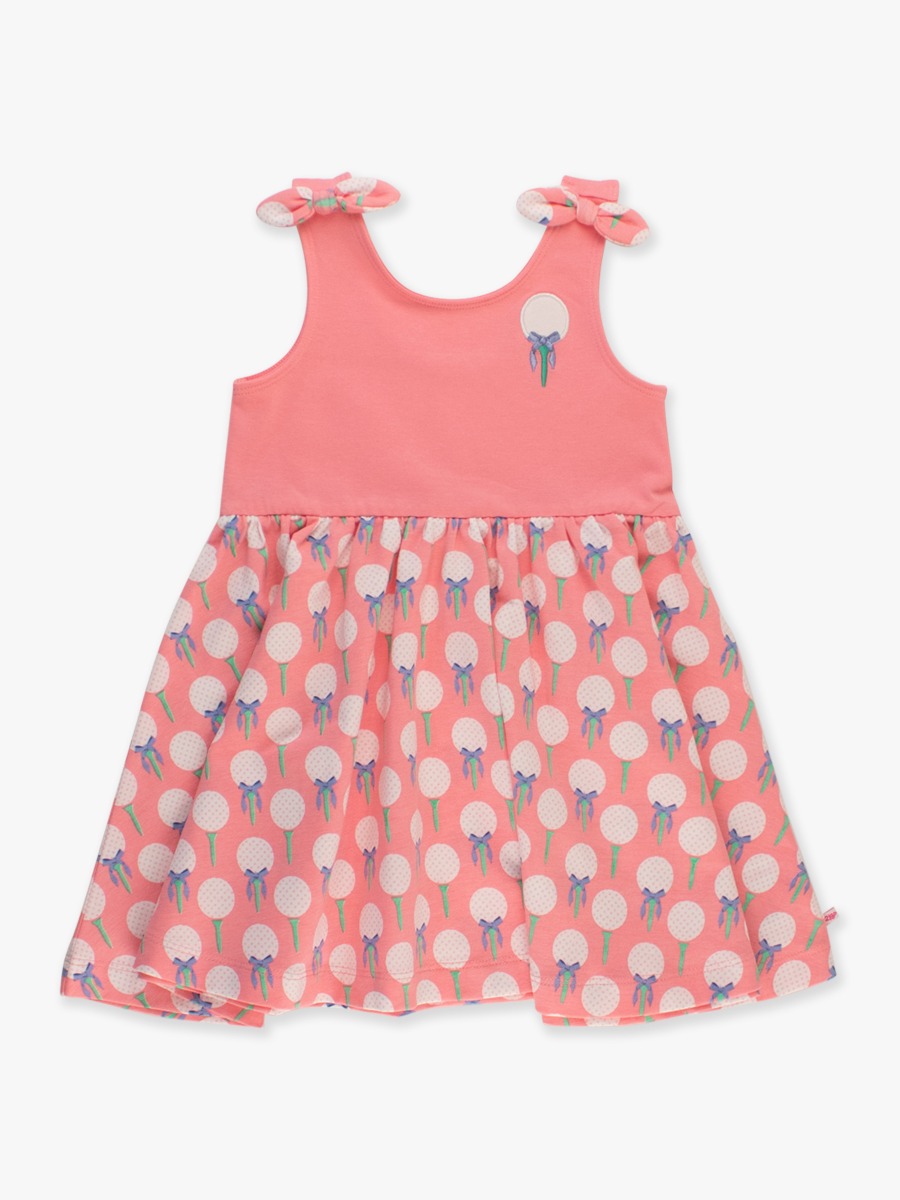 Pink Tee Time Tie Shoulder Twirl Dress