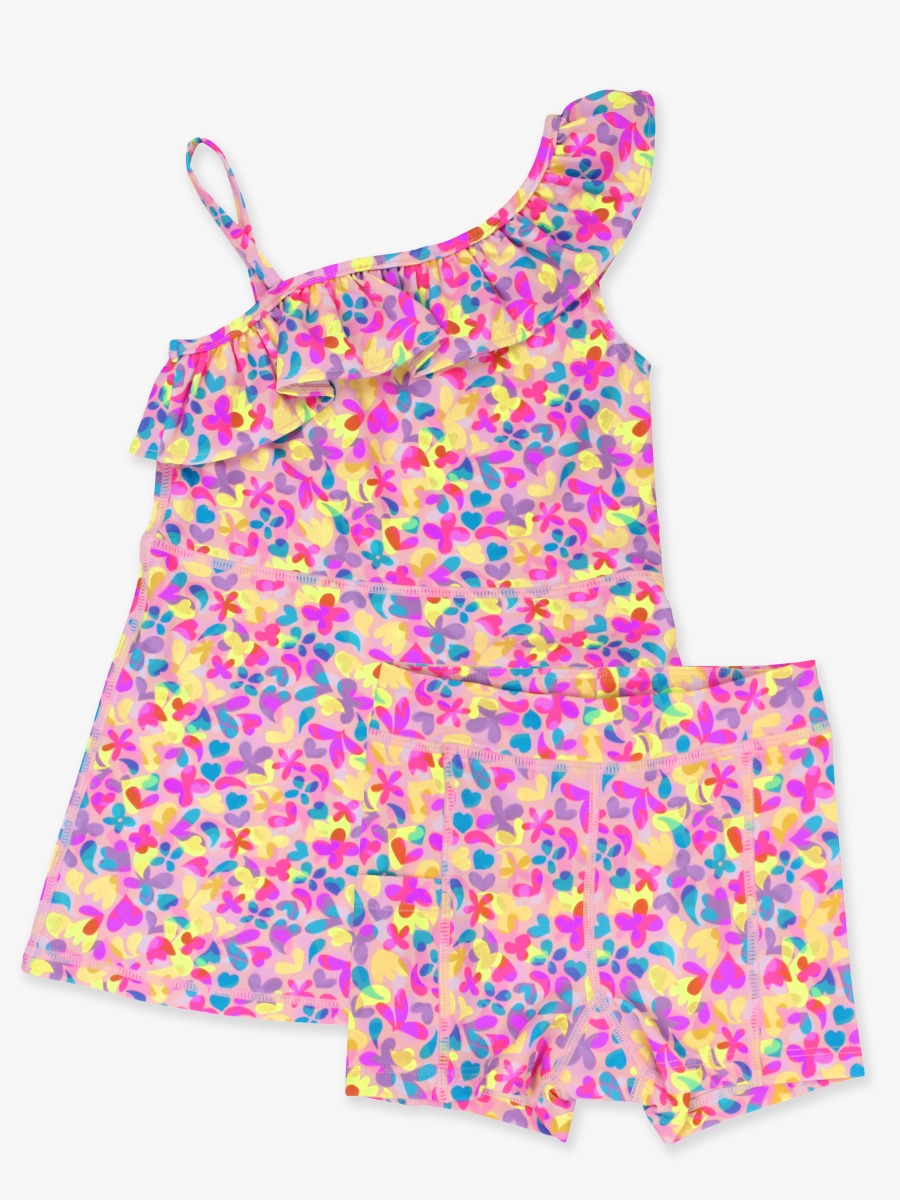 Vibrant Neon Active Tennis Dress and Bike Short Set