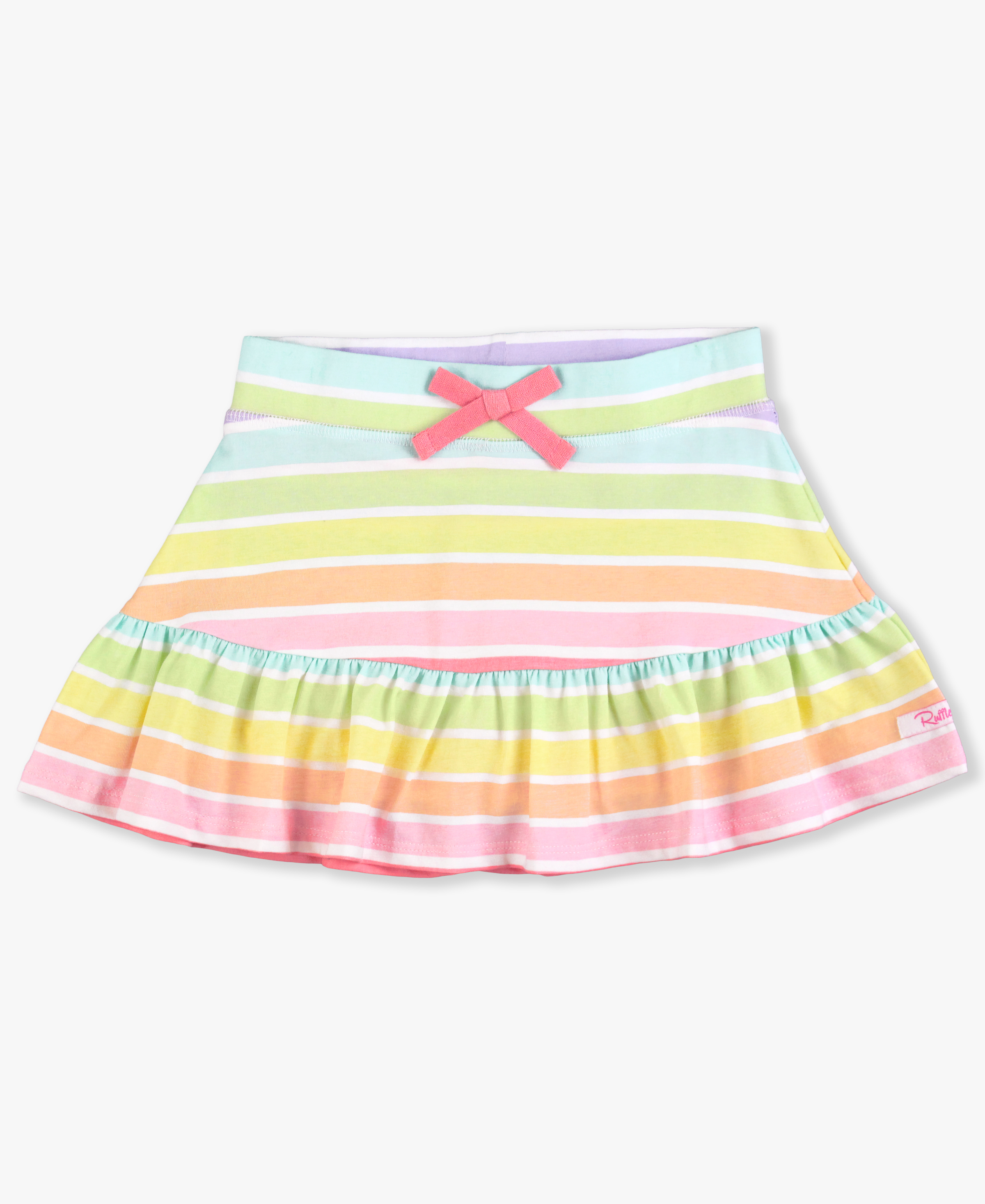 Rainbow Parade Knit Ruffle Skort