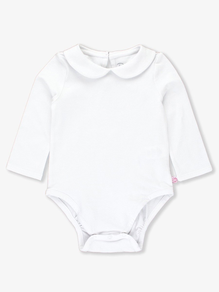 White Peter Pan Collar Bodysuit