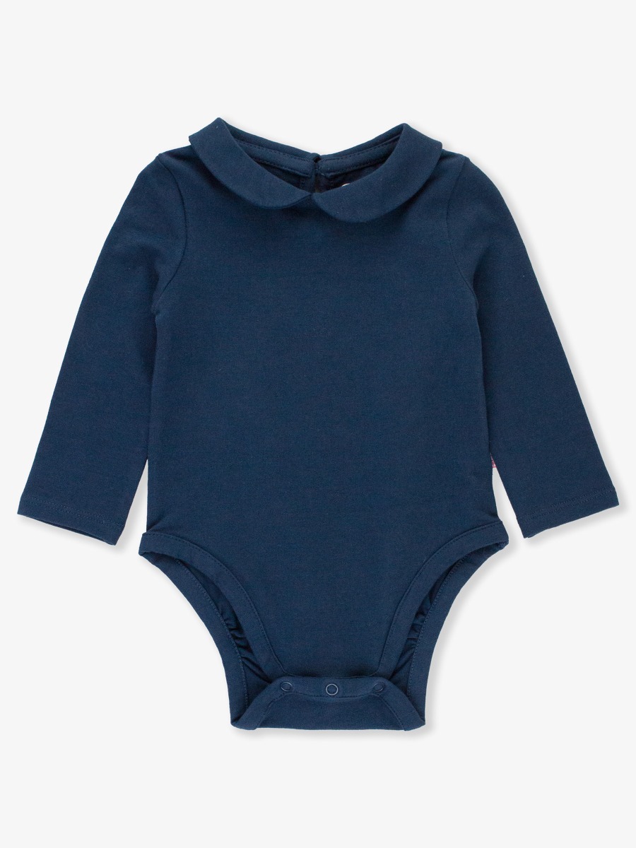 Dark Navy Peter Pan Collar Bodysuit - 3-6m