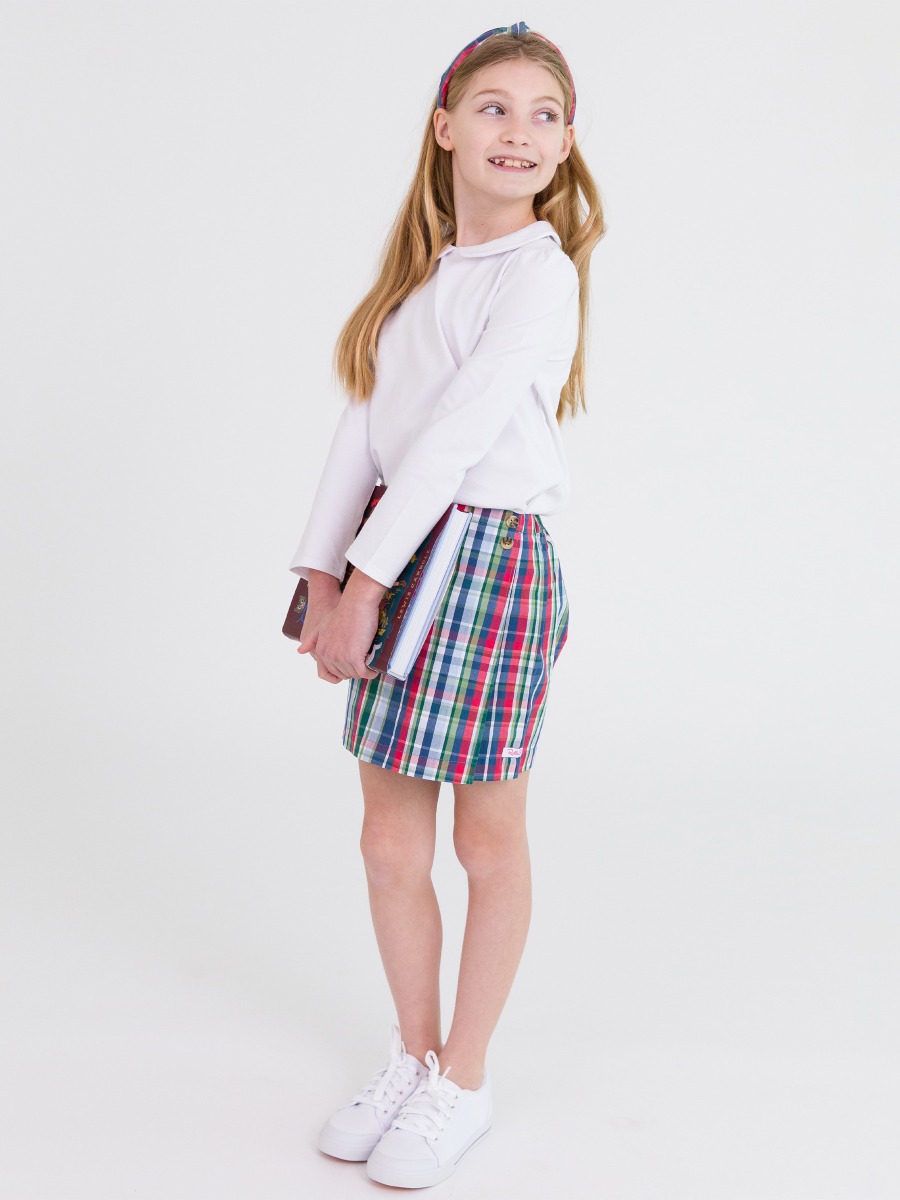 Playful Plaid Wrap Skort
