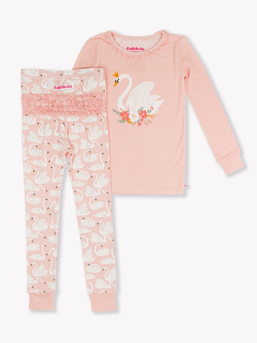 Swan Lake Dream Toddler Ruffle Long Sleeve Pajama Set