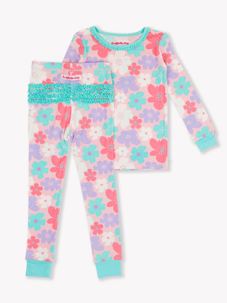 Groovy Garden Toddler Ruffle Long Sleeve Pajama Set