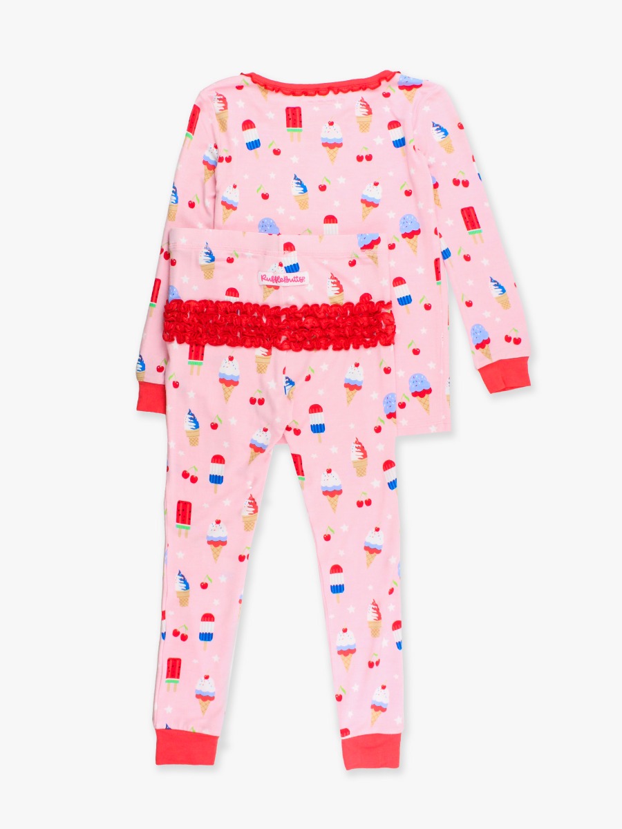 Sweet Freedom Toddler Ruffle Long Sleeve Pajama Set, Bamboo Viscose