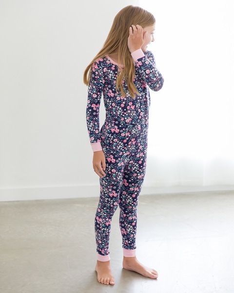 Moonlit Meadow Ruffle Long Sleeve Pajama Set, Bamboo Viscose