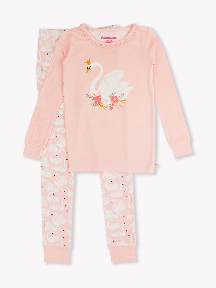 Swan Lake Dream Ruffle Long Sleeve Pajama Set