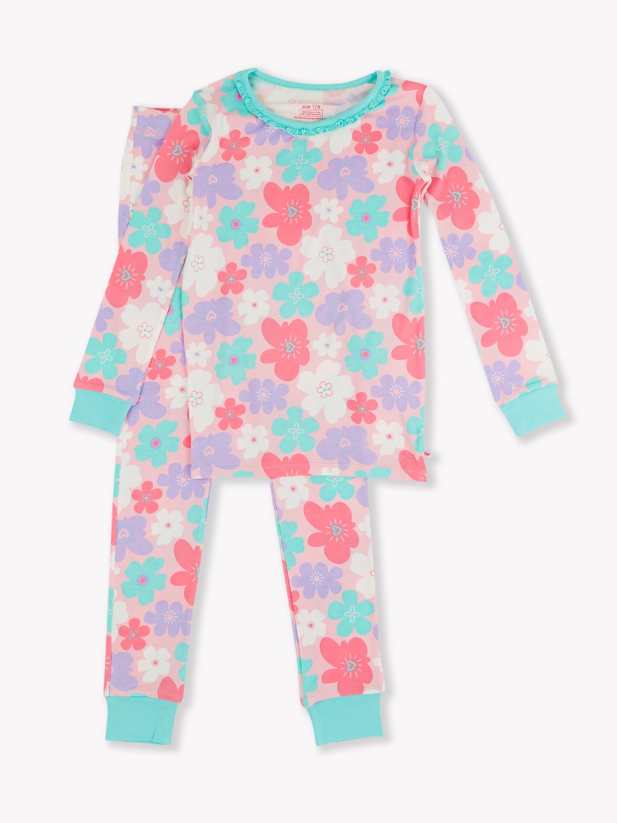 Groovy Garden Ruffle Long Sleeve Pajama Set