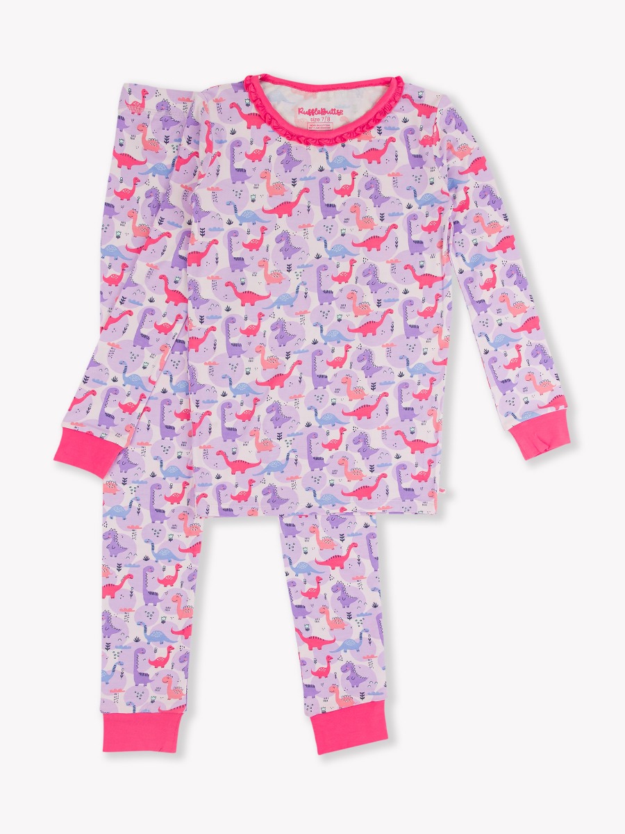 Sweetie-saurus Ruffle Long Sleeve Pajama Set