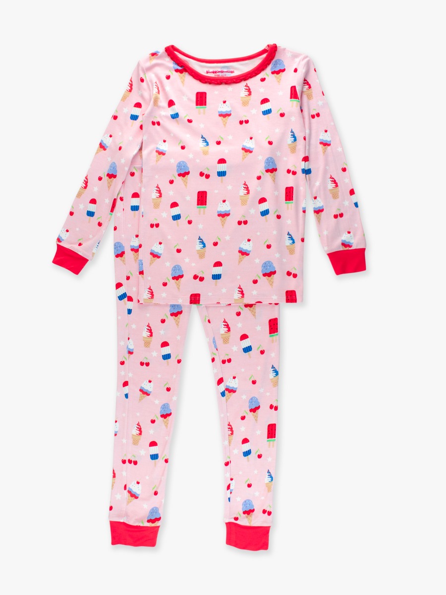 Sweet Freedom Ruffle Long Sleeve Pajama Set, Bamboo Viscose