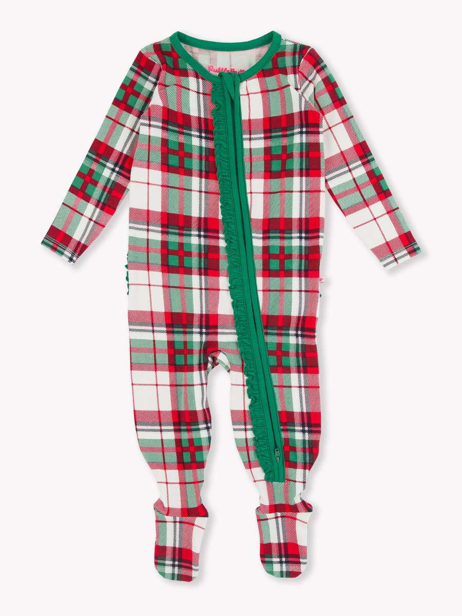 Dashing Dreams Plaid One Piece Footie Pajamas, Modal Blend