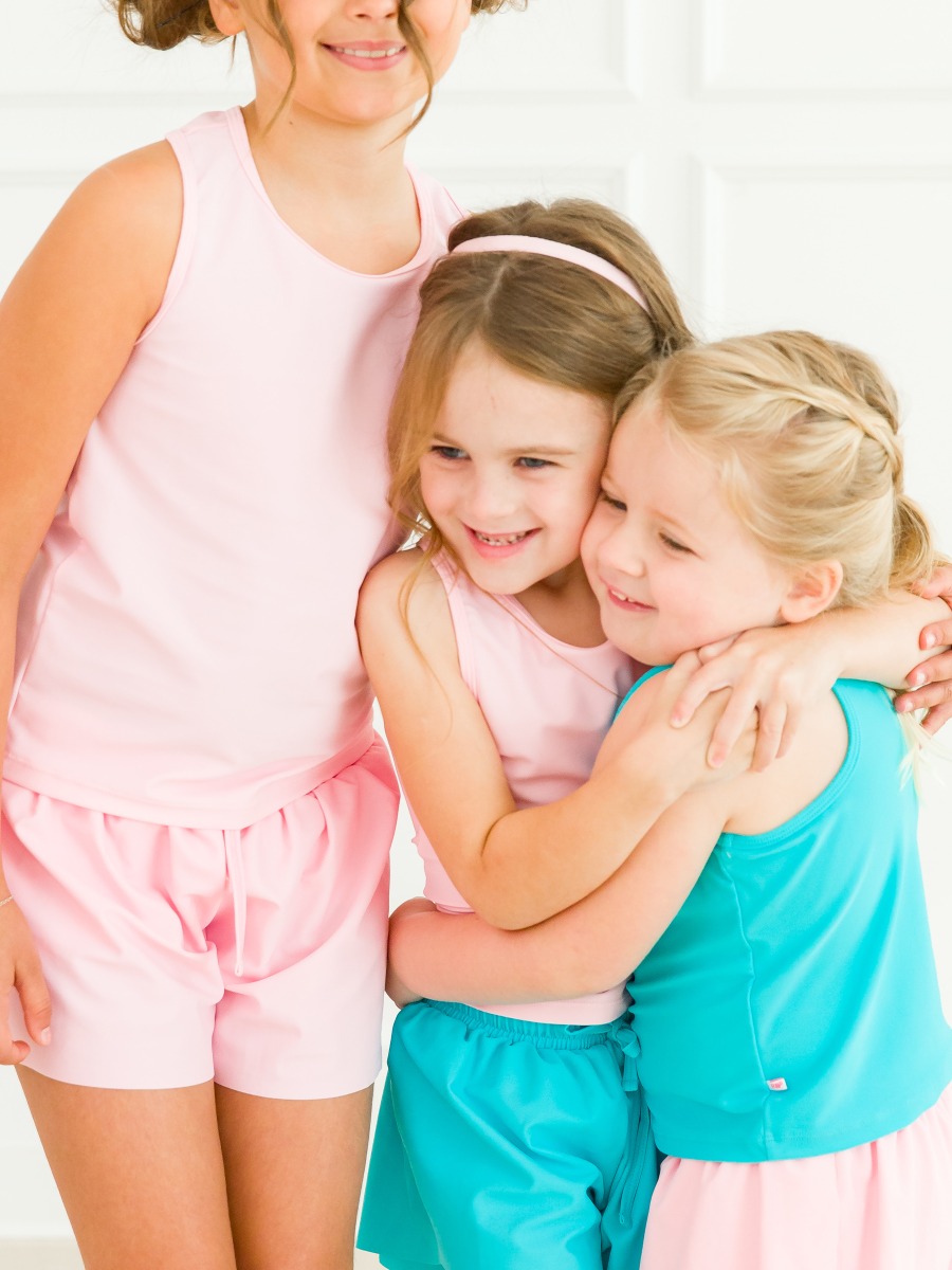 Pink Active Butterfly Shorts