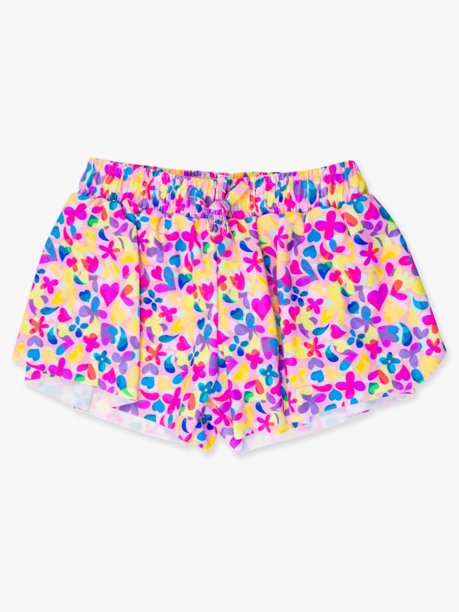 Vibrant Neon Active Butterfly Shorts
