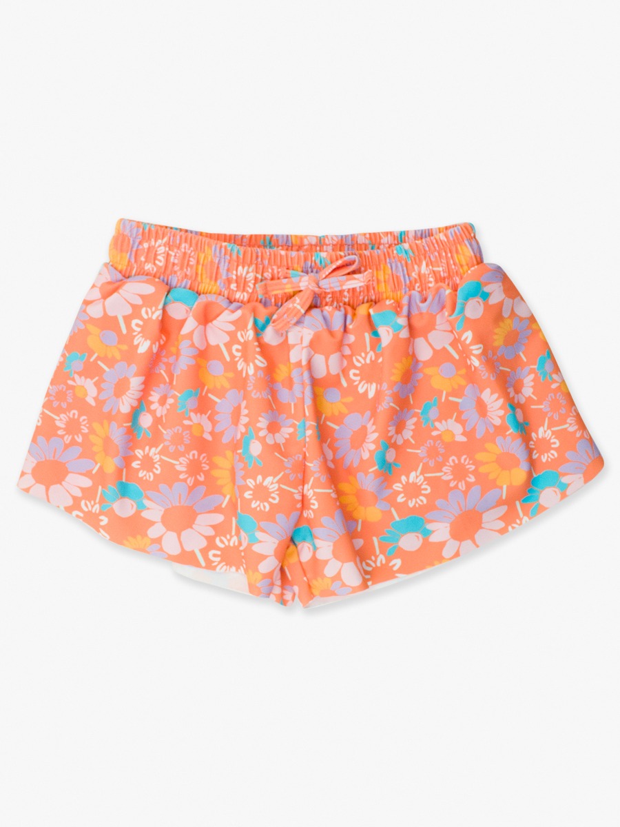 Coral Floral Active Butterfly Shorts