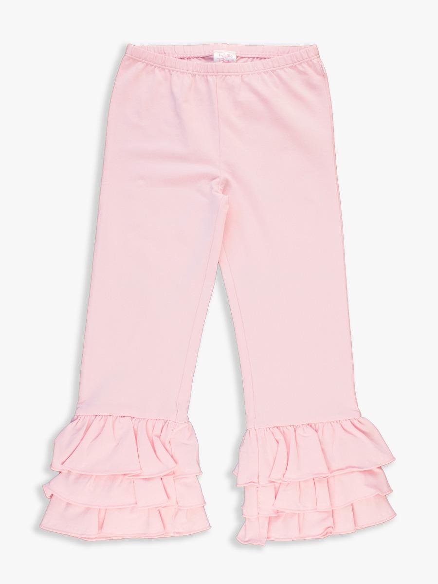 Kids Pink Ruffle Flare Pants