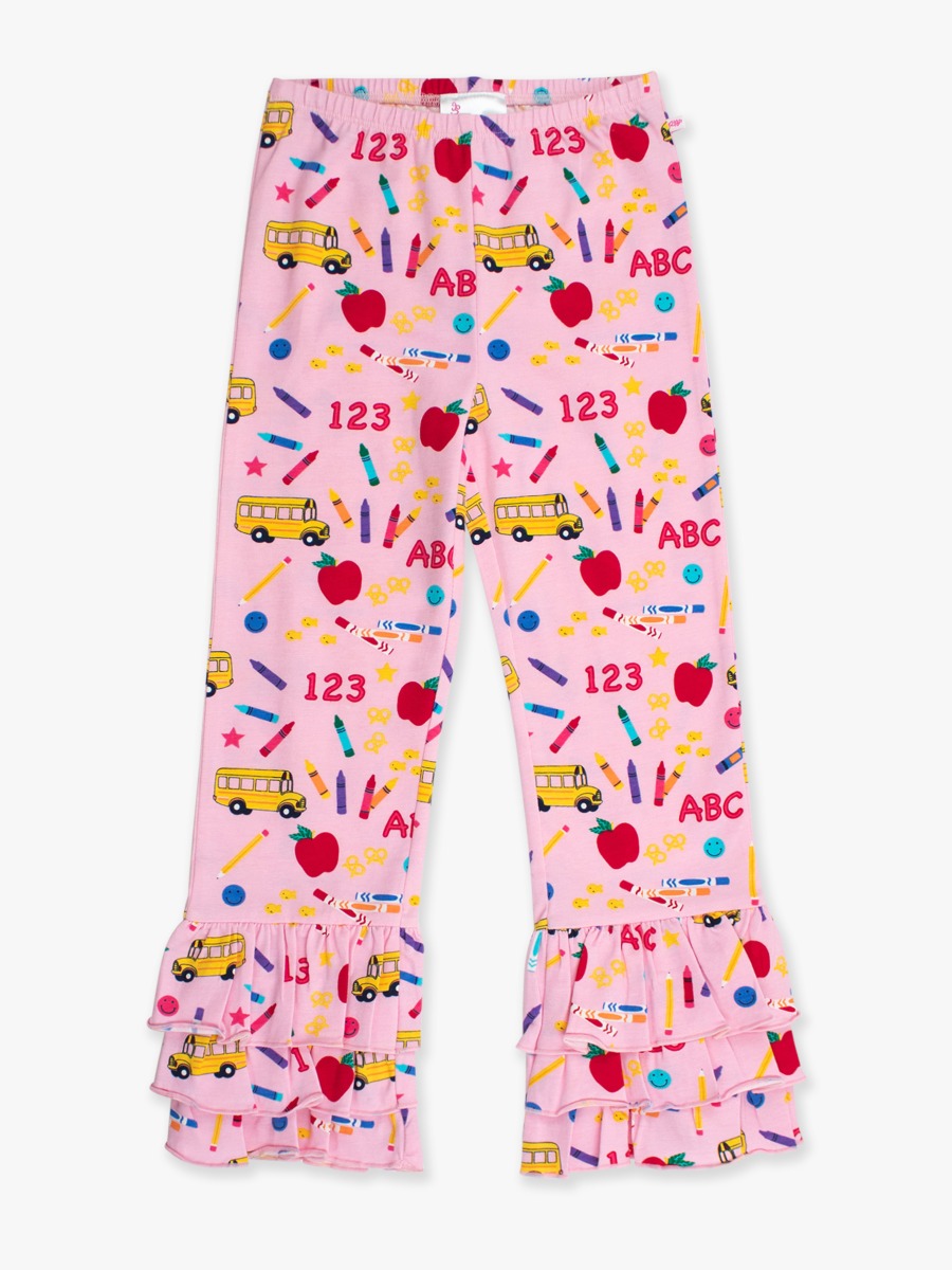 Pink School House Flare Pants