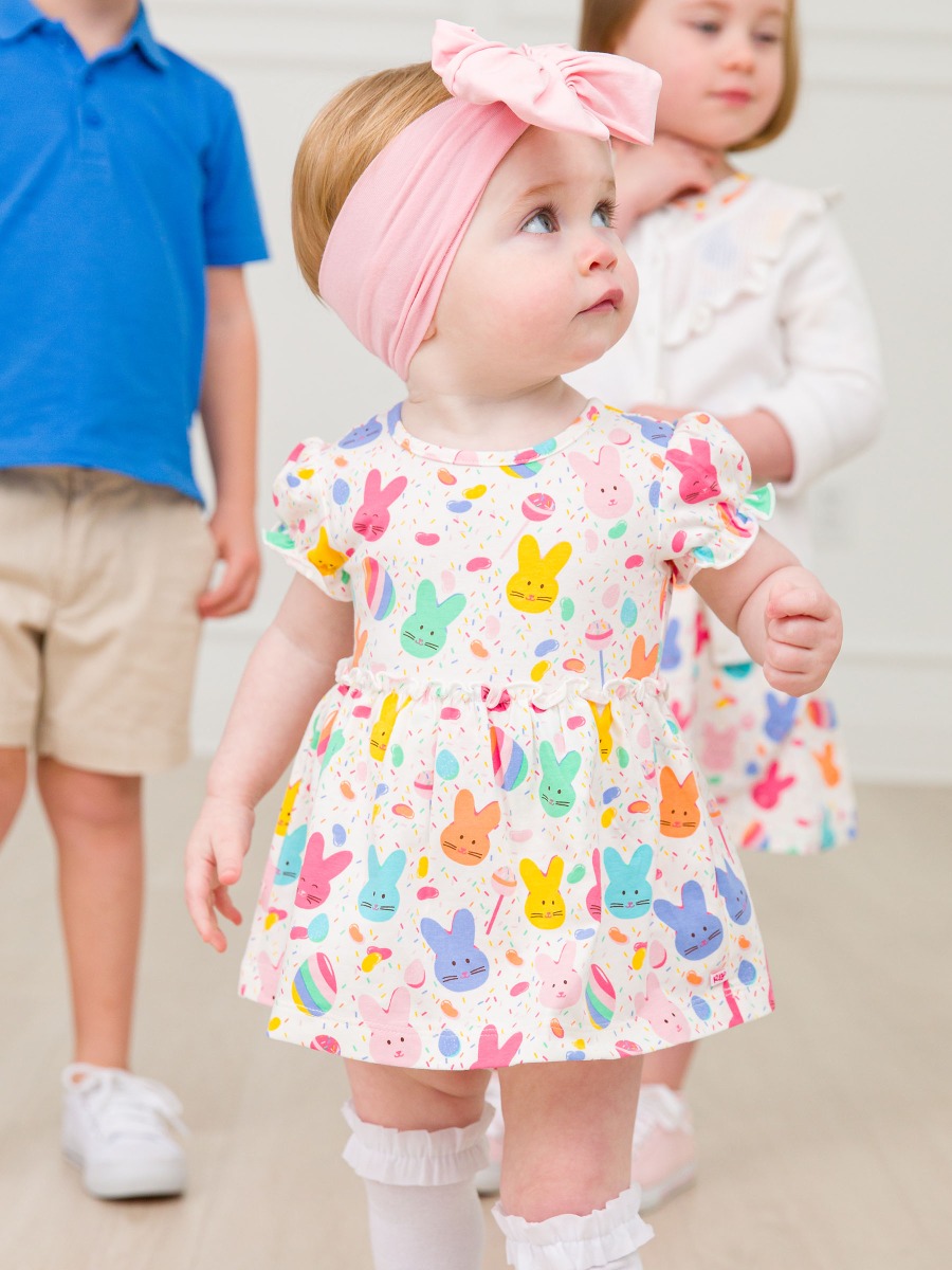Sugar Rush Knit Puff Sleeve Skirted Romper
