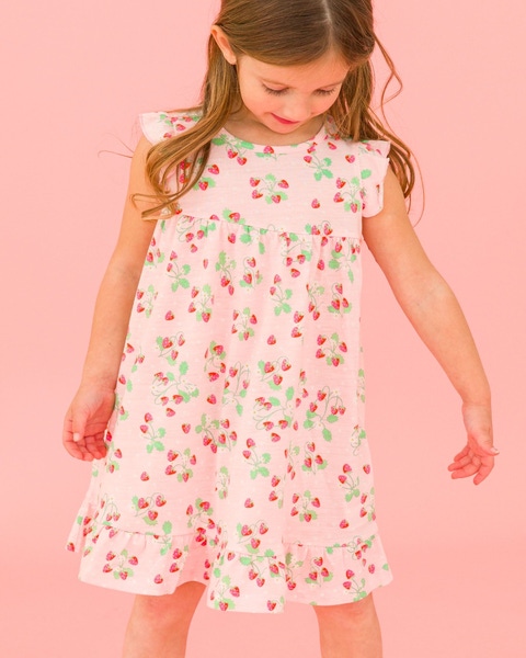Sweet As Strawberries Flutter Pajama Night Gown