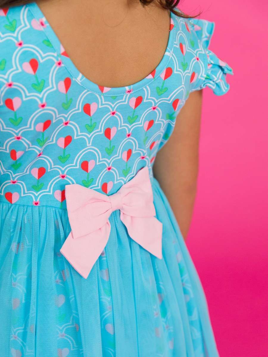 Sweetheart Blooms Flutter Tulle Twirl Dress