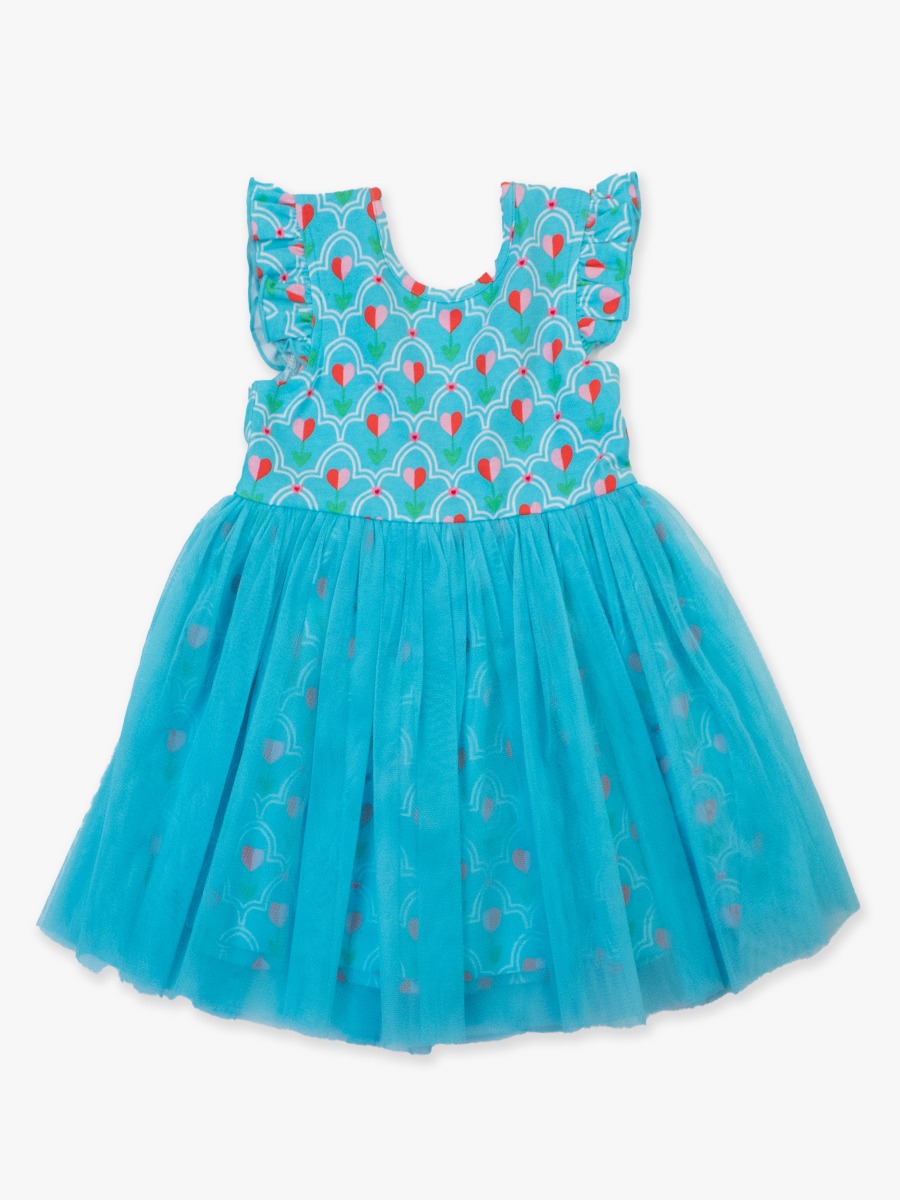 Sweetheart Blooms Flutter Tulle Twirl Dress