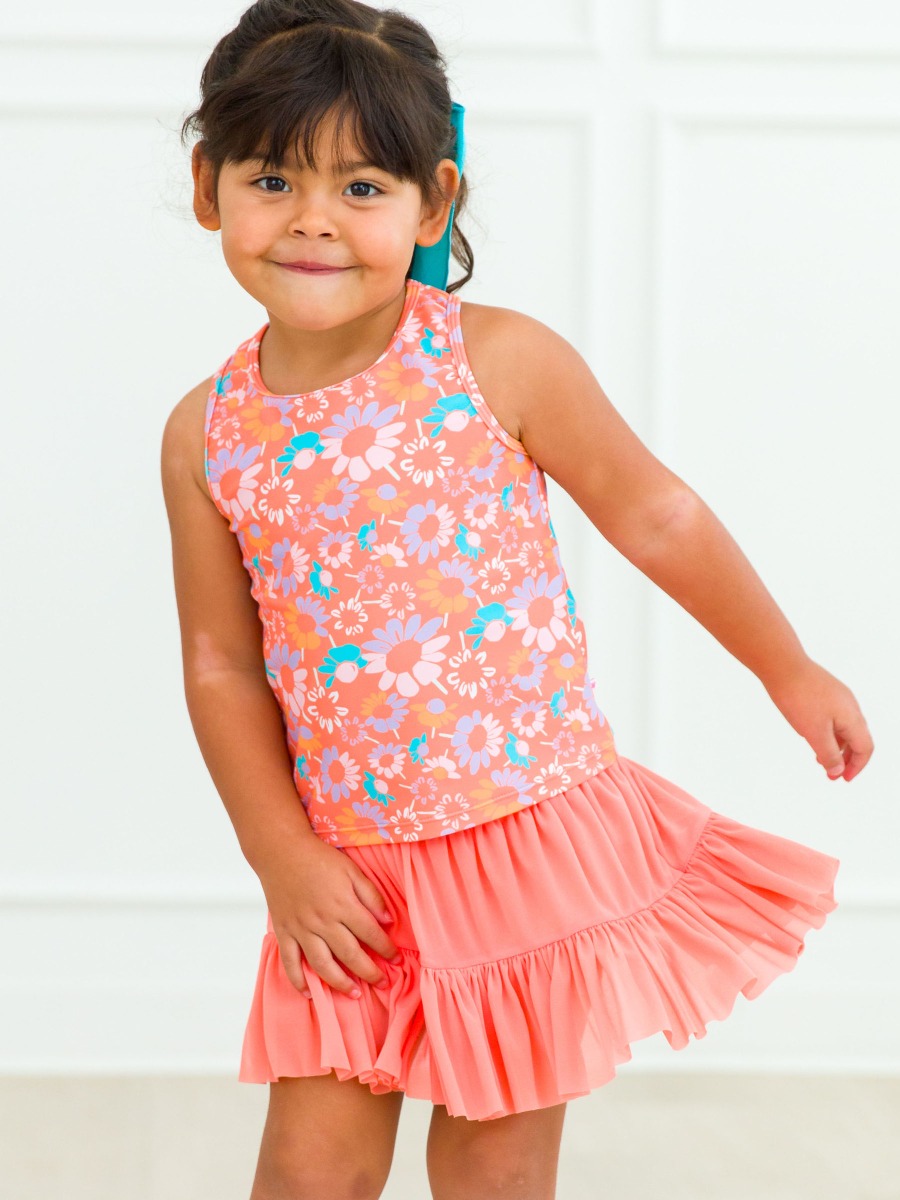Coral Active Tulle Skort