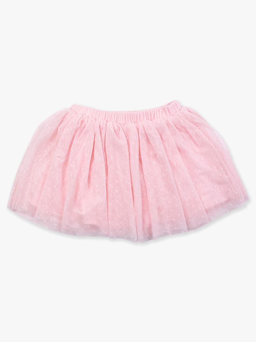 Baby Pink Dotted Tulle Skirt