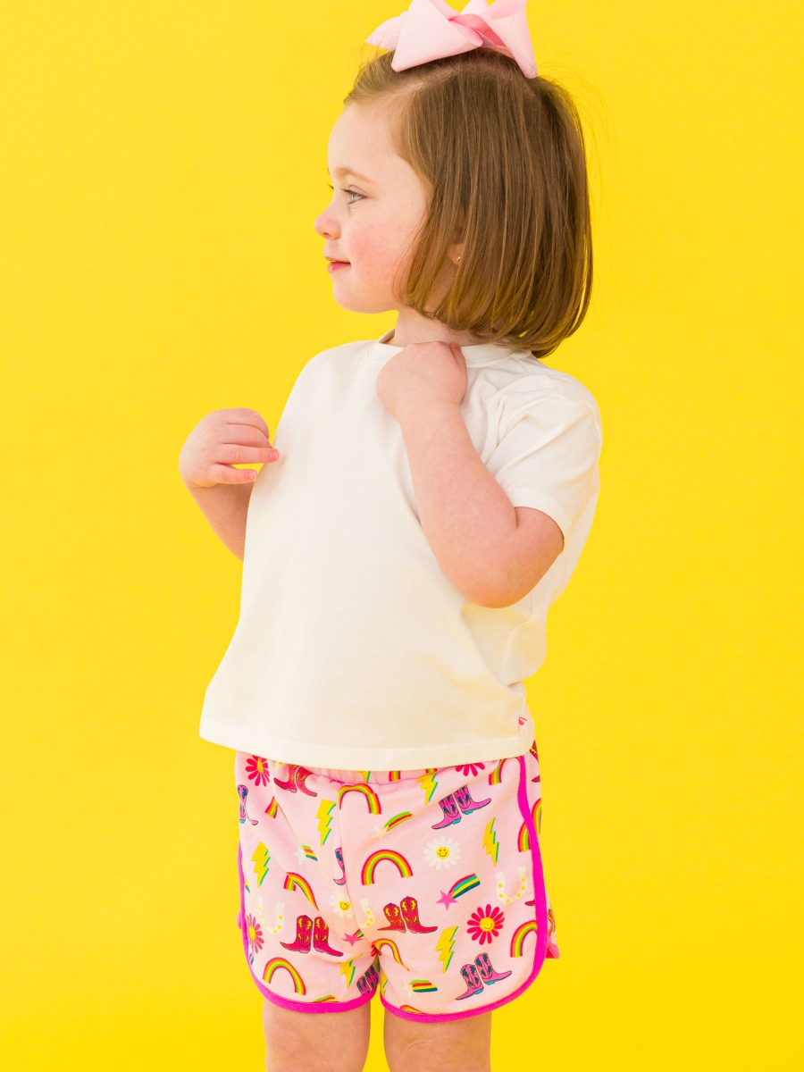 Cowgirl Cutie Girls Short & Graphic Tee Set