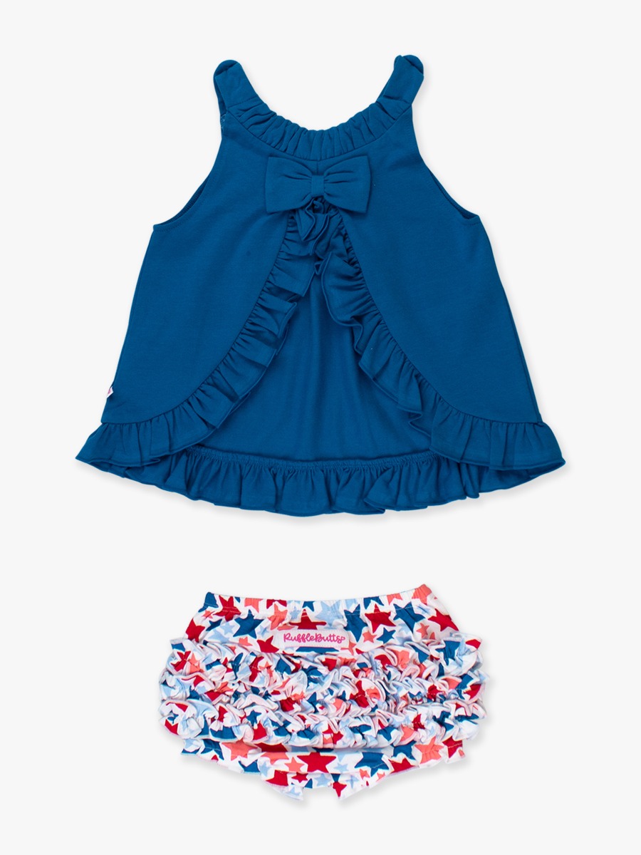 Star-Spangled Knit Swing Top and Bloomer Set