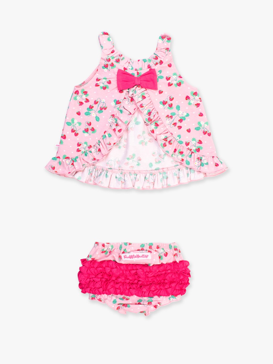 Sweet As Strawberries Knit Swing Top and Bloomer Set