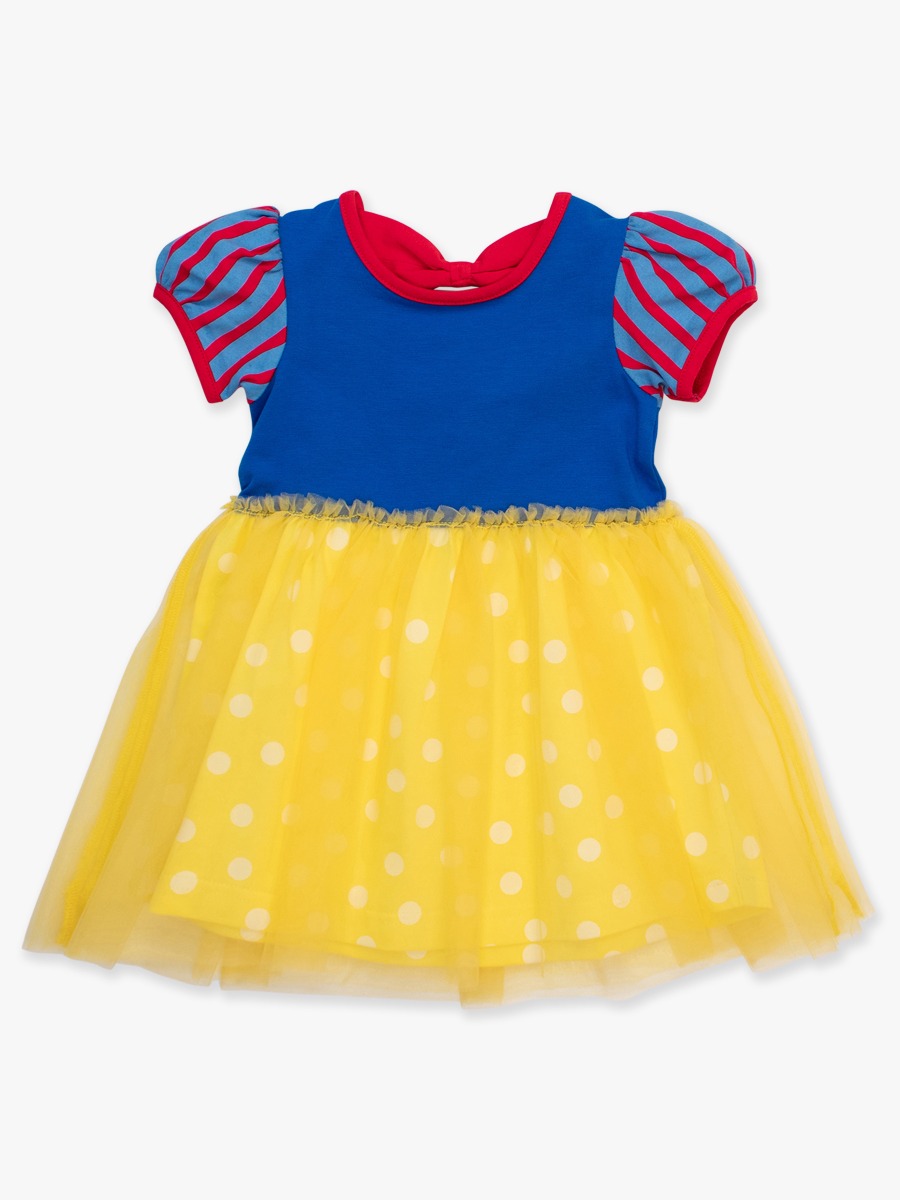 Royal Blue and Yellow Princess Short Sleeve Princess Bow Twirl Dress