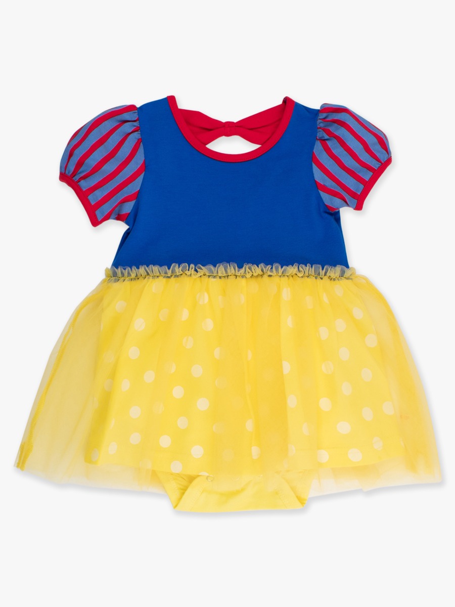 Royal Blue and Yellow Princess Short Sleeve Princess Bow Twirl Romper