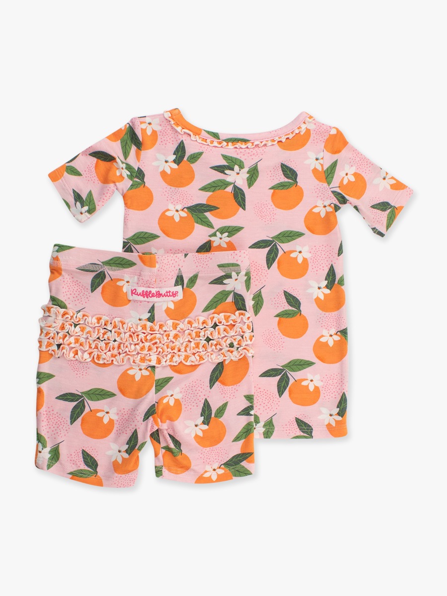 Orange You The Sweetest Toddler Ruffle Short Sleeve Pajama Set