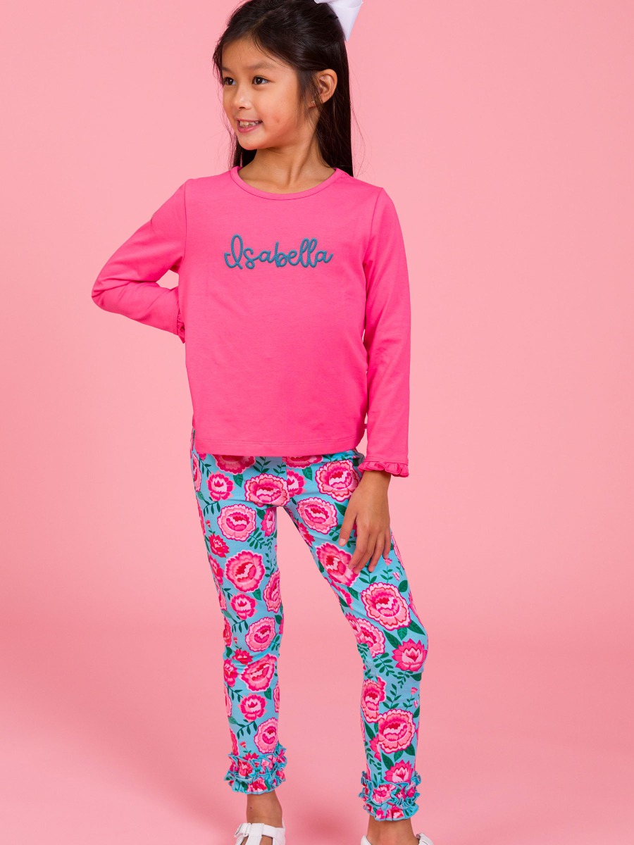 Bright Blossoms Ruffle Leggings
