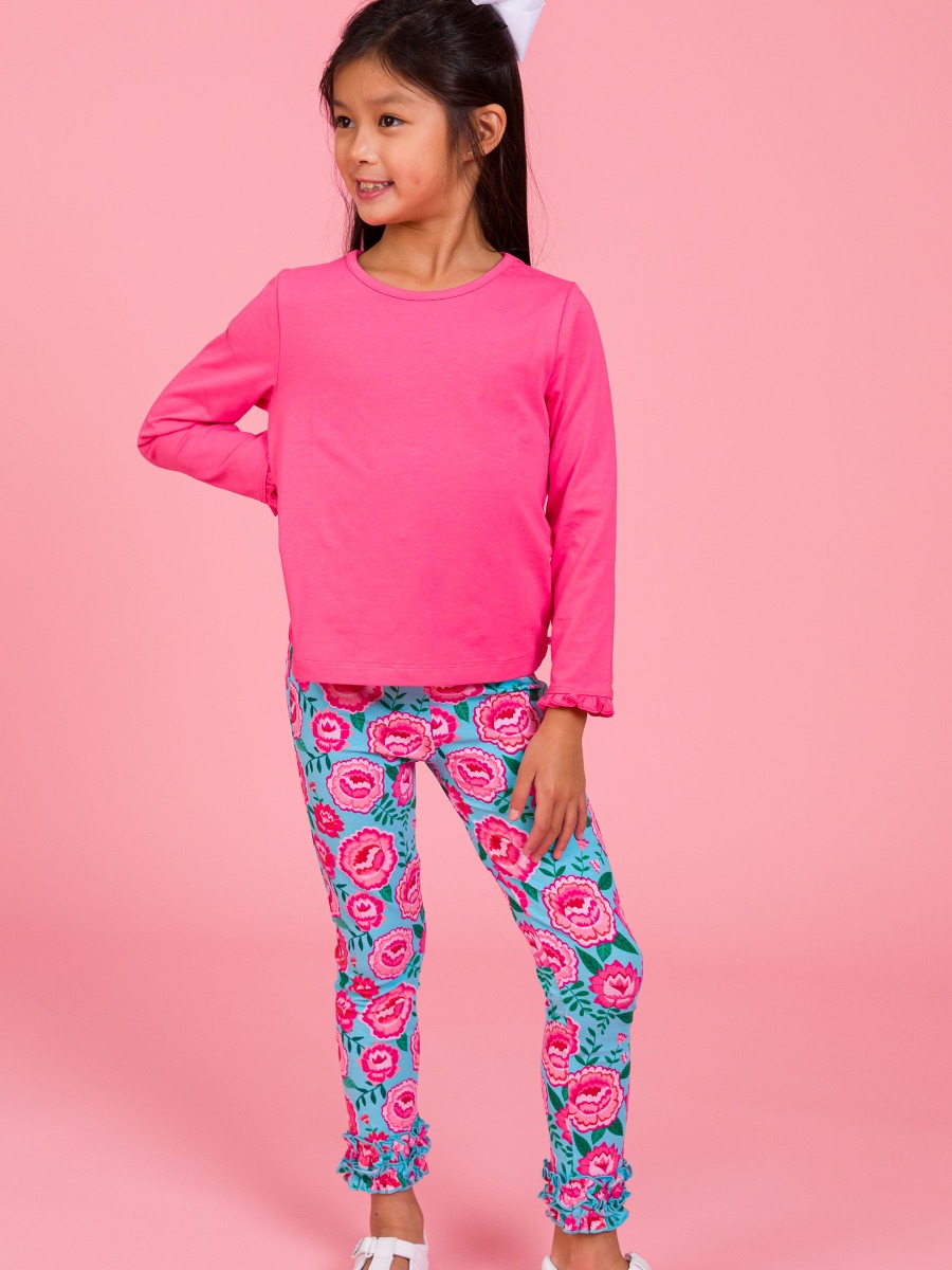 Bright Blossoms Ruffle Leggings