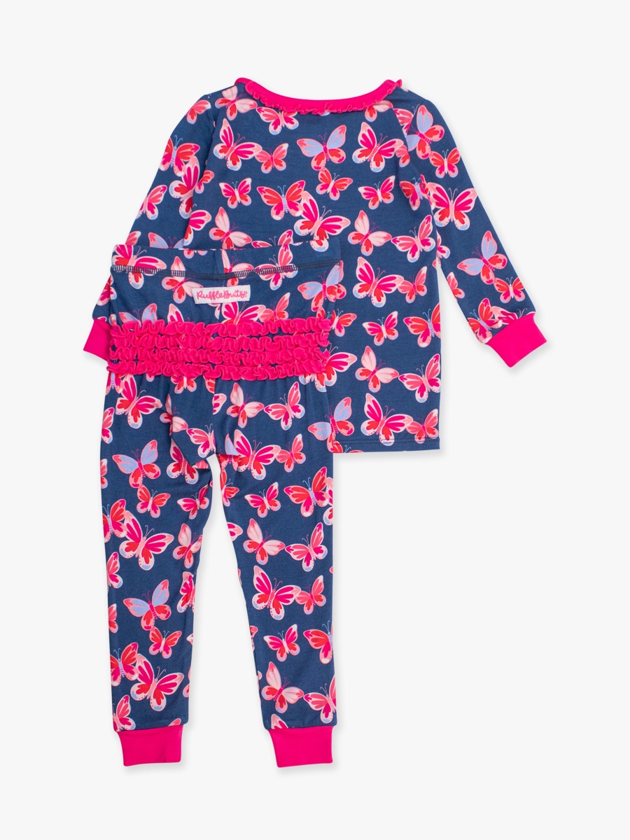 Butterfly Bliss Ruffle Long Sleeve Pajama Set